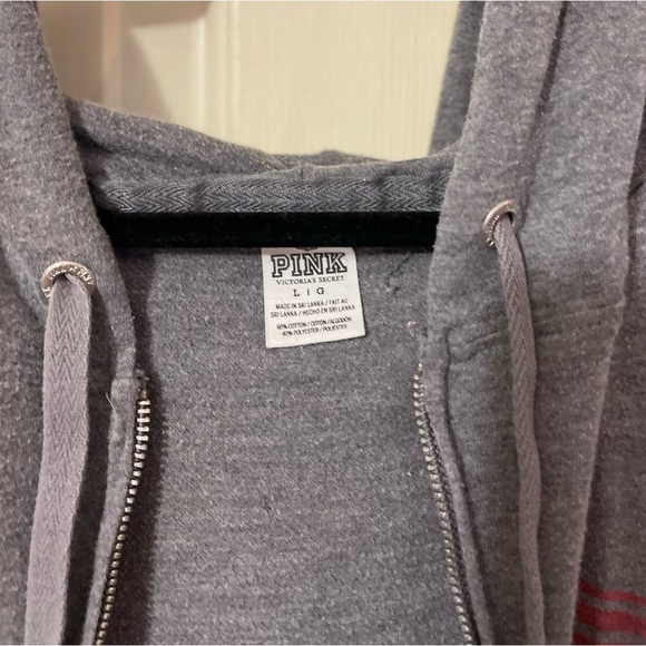 Atlanta Falcons NFL PINK Zip Up Gray Lightweight Jacket - Picture 11 of 12